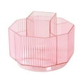 thumbnail image 1 of Desktop 360 degree Rotating Cosmetic Storage Box Makeup Holder for Vanity Bathroom Pink, 1 of 8