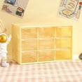 Desktop 9 Grid Storage Boxes Organizer Transparent Small Drawer ...