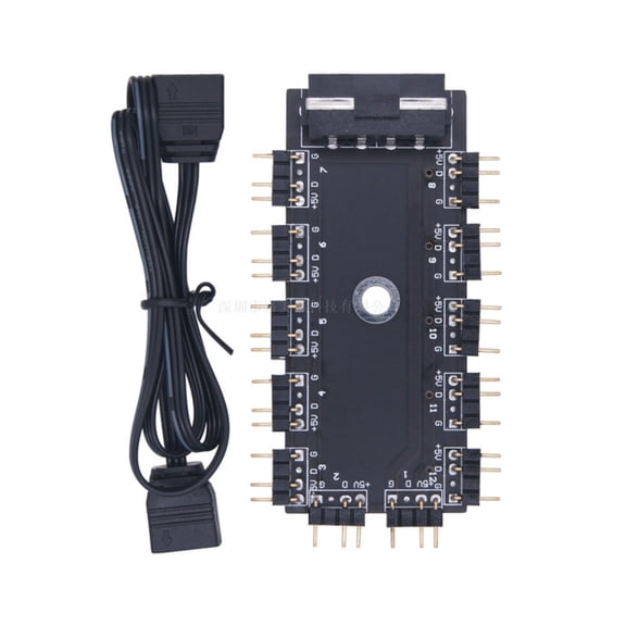 Desktop ARGB Lighting Hubs 5V 3pin ARGB LED Hubs for Enhances Visuals and Immersive Gaming Experience 2 Interfaces