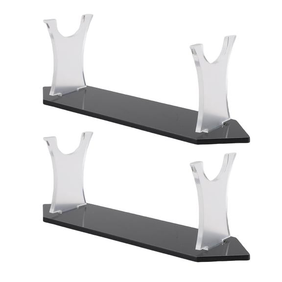 Desktop Acrylic Light Sword Display Rack - Compact Holder for Sabers, Daggers and Wands (9.4in / 24cm)