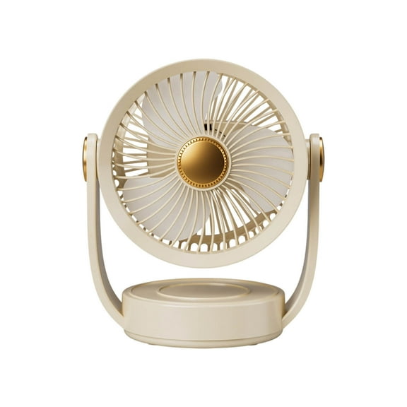 Desktop Air Circulation Fan, 5-Speed USB Rechargeable Wall Mounted Fan with Night Light and Wide Angle Airflow, Portable Cooling Fan for Home Dorm and Camping