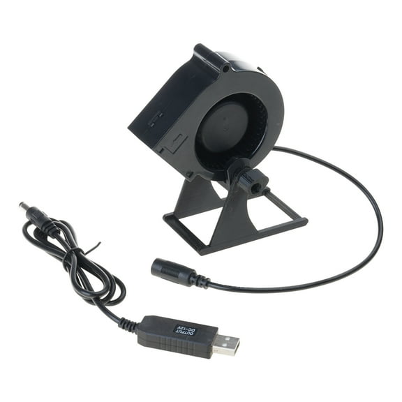 Desktop Air Circulator Fan USB 12V Boosts Wire Multi Angled Use for Cooling and Lighting 3800RPM 4.5W 20CFM