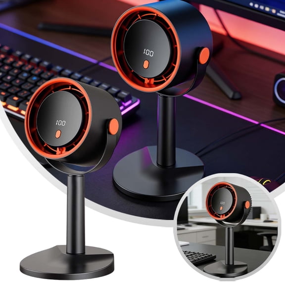 Desktop Air Circulator Fan for Home Dorms USB Rechargeable with Timer Portable Desk Air Purifier and Circulation Enhancement