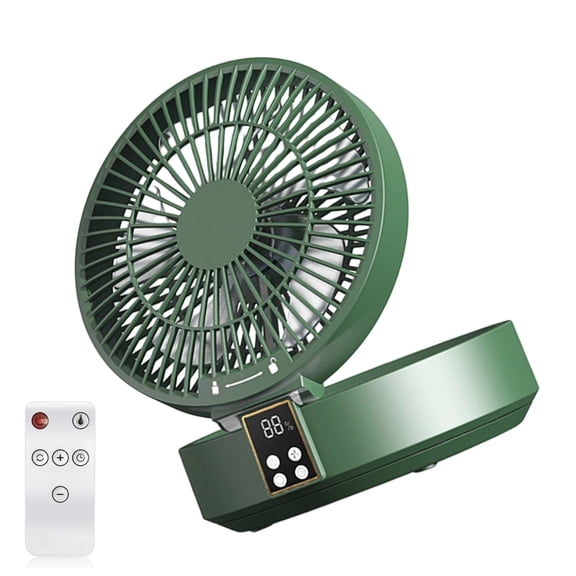 Desktop Air Circulators with Remote LED Night Light 3 Speed Modes 4000mAh Rechargeable Space Saving Foldable