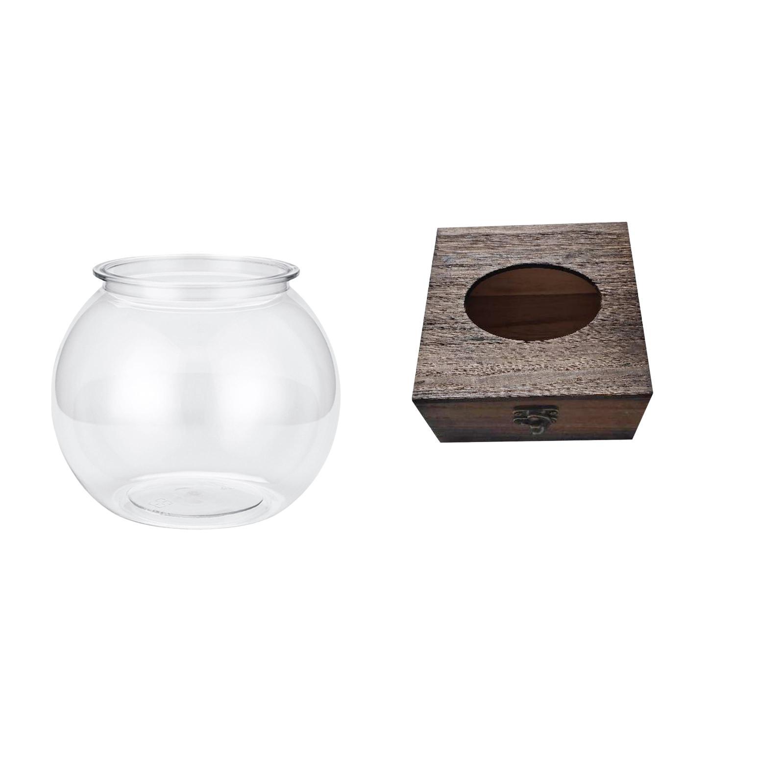 Desktop Aquarium Tank Fish Bowl Vase Transparent Design for Home Office Table Decoration and Gift Use