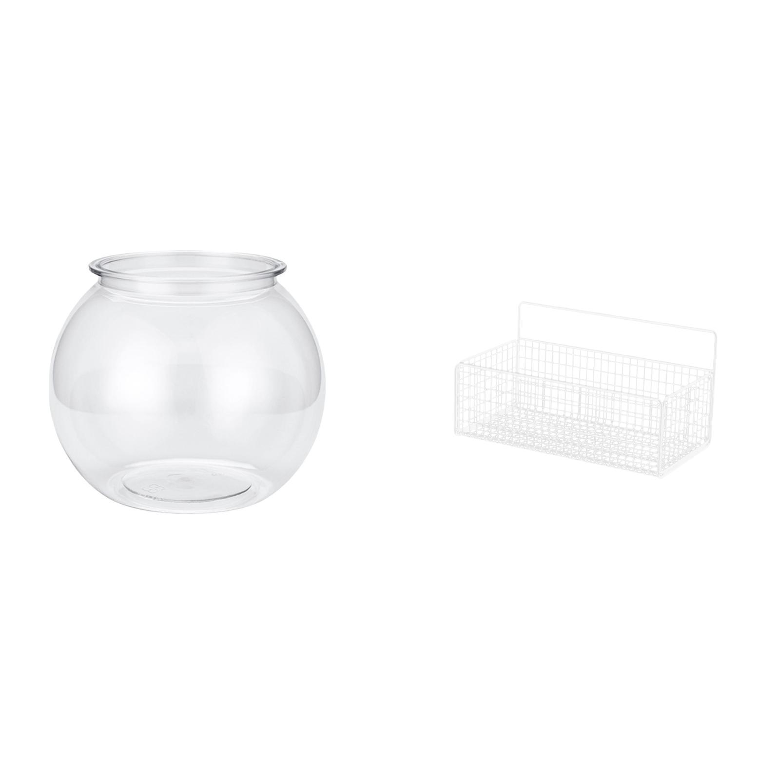 Desktop Aquarium Tank Transparent Small Fish Bowl Vase PP Material for Living Room Tabletop Decor