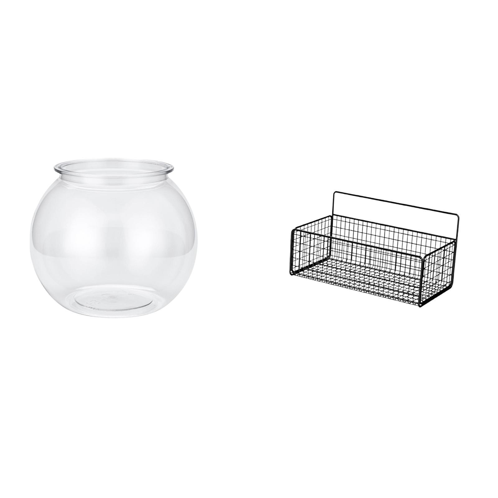 Desktop Aquarium Tank Transparent Small Fish Bowl Vase Rustproof Material Living Room Office Organizer