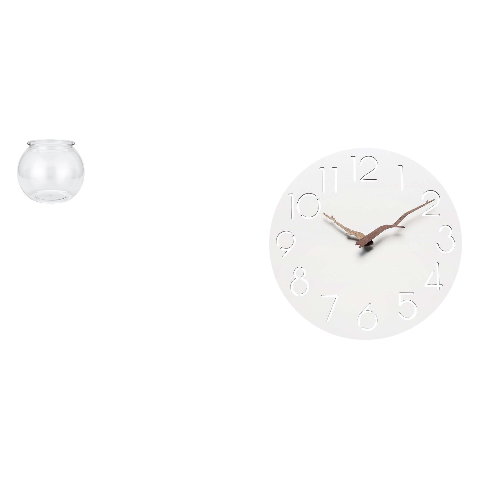 Desktop Aquarium Tank Wall Clock Fish Bowl Modern PP Material for Office Table Home Living Room