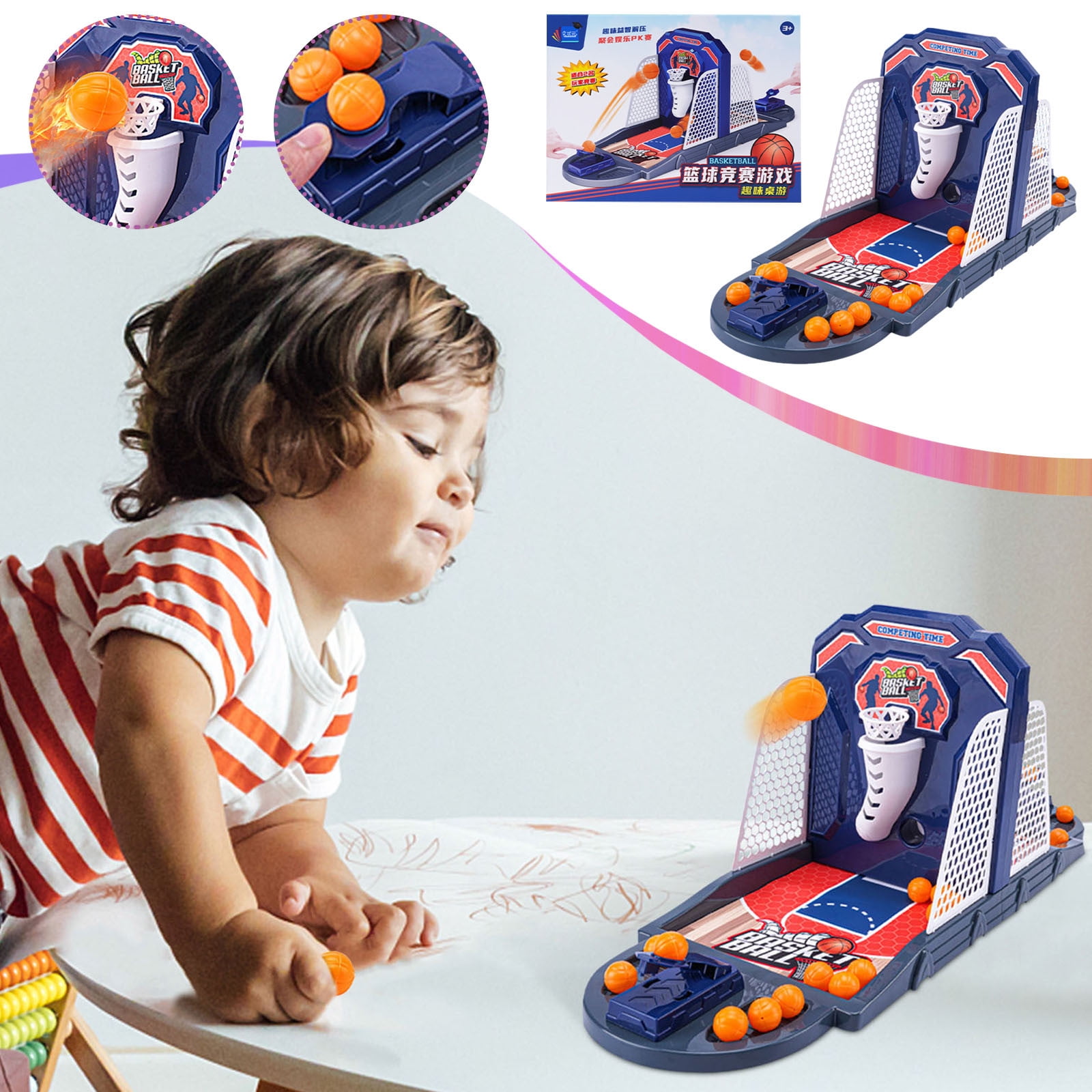 Desktop Arcade Tabletop Indoor Basketball Shooting Game for Kids and