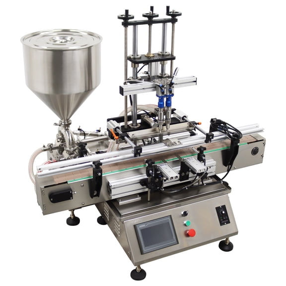 Desktop Automatic Double Head Paste Filling Machine 10-100ml Pneumatic Bottle Filler
