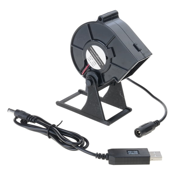Desktop Blower Fan USB 12V Boost Cable Rotatable Design for Cooling and Fire Assistance 3800RPM 4.5W 20CFM