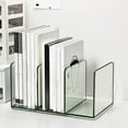 thumbnail image 1 of Desktop Book Organizer, Acrylic File Rack with 3 Slots, Book Stand for Office and Student Desk, Space Saving Storage Rack for Documents, Notebooks, and Tablets, 1 of 6