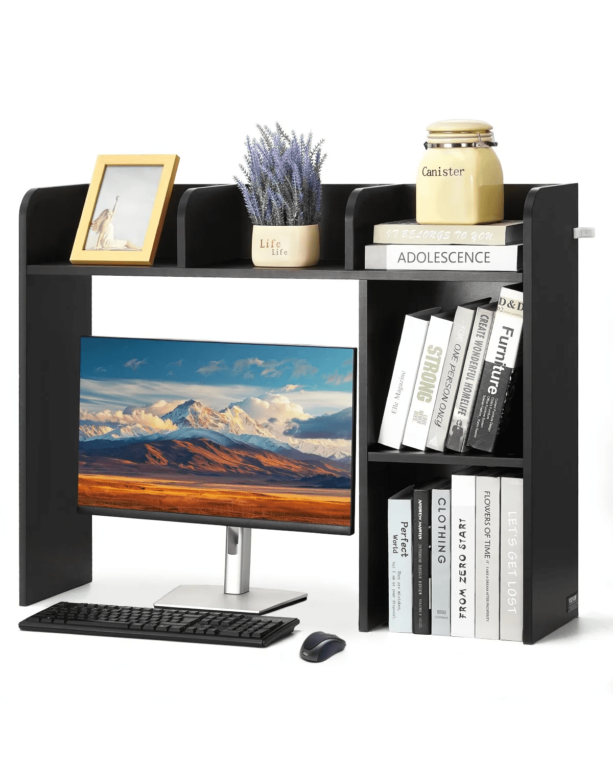 Desktop Bookshelf, 2-Tier Desktop Storage Organizer, 37.2