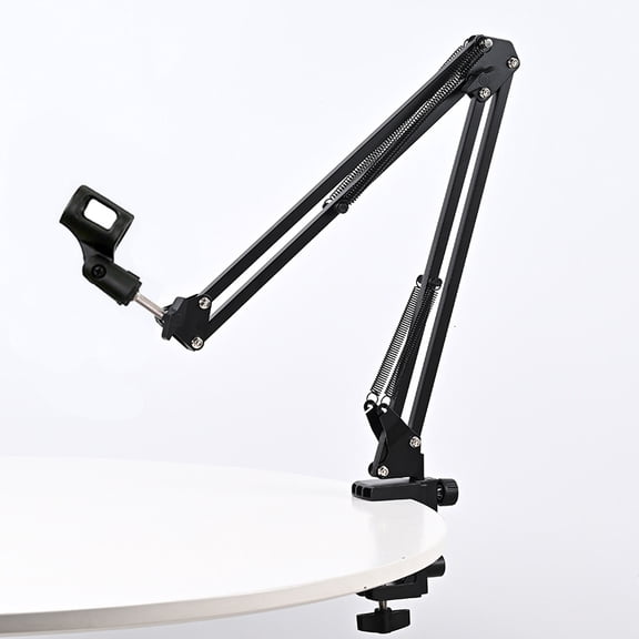 Desktop Boom Arm Microphone Stand With Universal Shock Mount, Adjustable Cantilever Mic Arm For Podcast, Live Streaming, Voice Recording, Compatible With Standard Condenser Microphones
