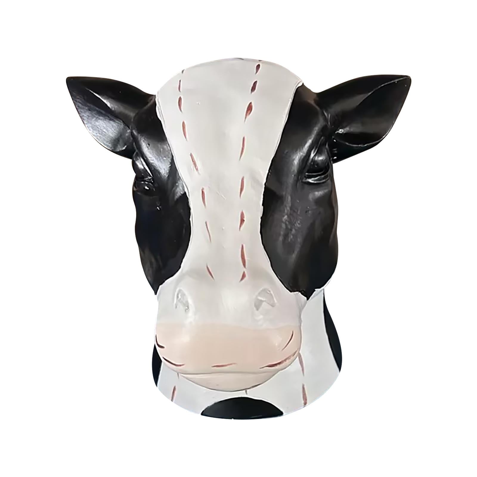 Desktop Bull Head Resin Spectacle Holder, Black And White Decorative