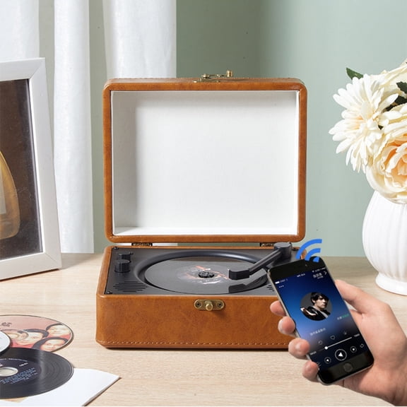Desktop CD Player for Home, Portable Retro Suitcase Bluetooth 5.0 CD Player for Home, Hi-Fi Speakers Rechargeable Portable CD Player for Christmas,Thanksgiving, Halloween,Birthday Gifts