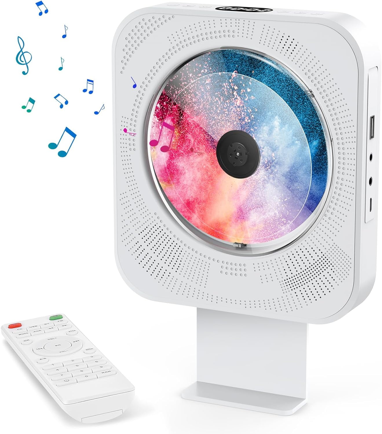 Portable Cd Player With Built In Speakers Desktop CD Player with Bluetooth 5.0, Portable CD Players with Built-in