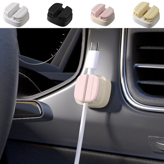 Desktop Cable Organizer Cable Clip Holder - Cable Management Mount, Desk Wire Holder for Charging Cords, USB Data Cables, Wall or Car Mount Storage