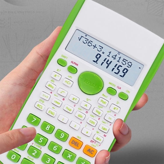 Desktop Calculator, Cientific Calculator For Students Battery Powered Function Calculator With LCD Display Math Algebra Geometry Trigonometry Tools
