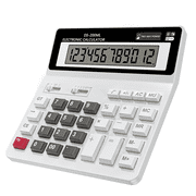 Desktop Calculator, Clear Large LCD 12-Digit Display, School Calculators with Dual Power Battery and Solar, Sensitive Big Buttons and Standard Function for School, Office, Home