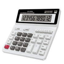 Desktop Calculator, Clear Large LCD 12-Digit Display, School Calculators with Dual Power Battery and Solar, Sensitive Big Buttons and Standard Function for School, Office, Home