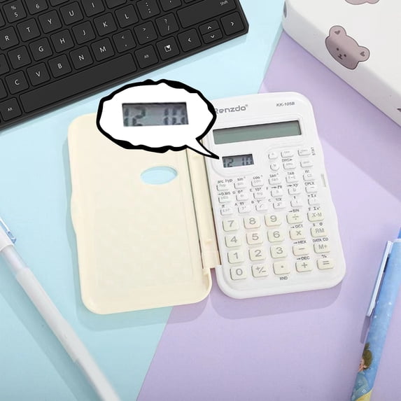 Desktop Calculator, Color Flip Function Calculator Display For Primary And Secondary School Students Exam Special Mathematical Computer Small Mini Portable