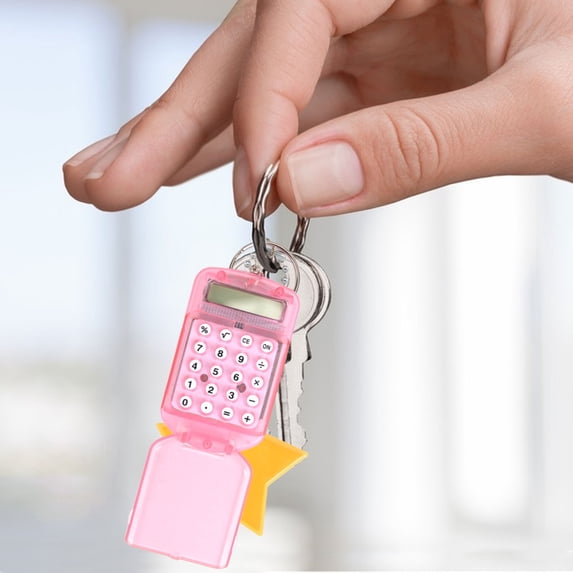 Desktop Calculator, Keychain Calculator Small Calculator Keyring Mini Calculator Office Calculator Mini Digital Calculator Calculator Key Ring Portable Electronic Calculator
