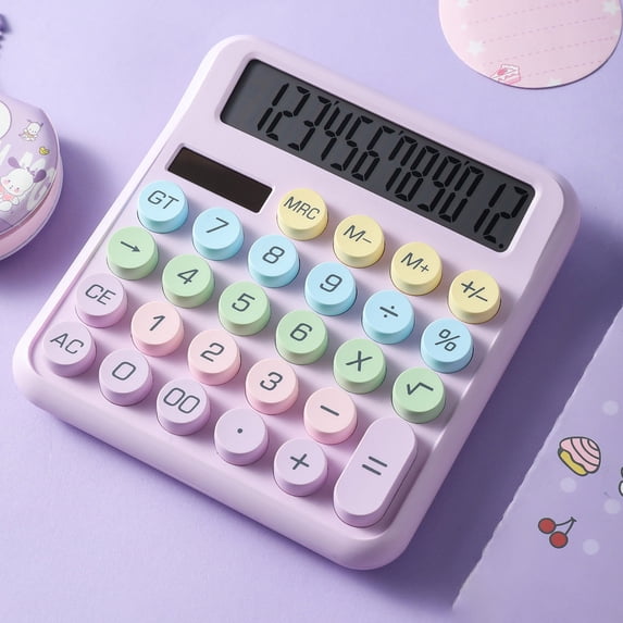 Desktop Calculator, Solar Calculator High Color Dopamine 12 Bit Mechanical Key Scientific Computer