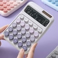 thumbnail image 1 of Desktop Calculator, Solar Powered Calculator 7 Cell Battery Power Supply Calculator Office Use For Students To Do Exercises, 1 of 6