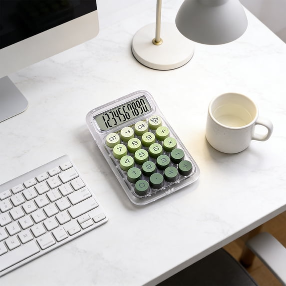 Desktop Calculator, Stylish Transparent Calculator Edition Desktop And Portable Calculator For Finance Business And College Students