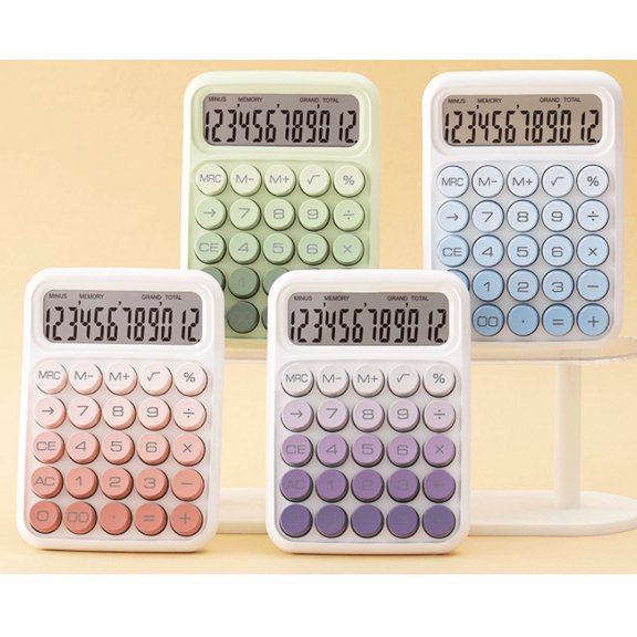 Desktop Calculator with 12 Digit LCD Display for Home Office with Business and Large Button Design for Easy Calculation
