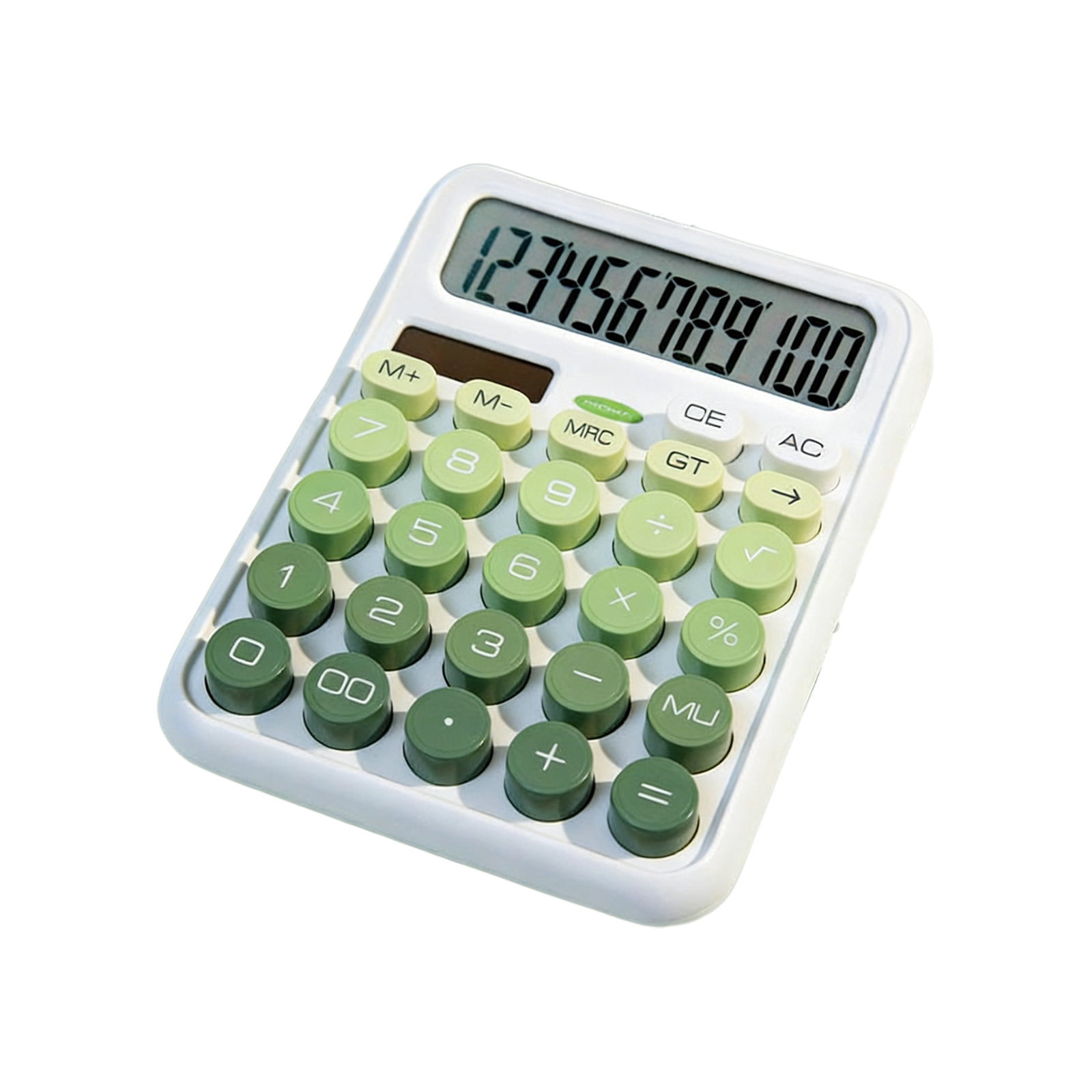 Exponent Basic Signs Desktop Calculator with 12-Digit Large LCD Display, Solar and Battery ...