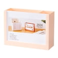thumbnail image 1 of Desktop Calendar 2024 Desk Organizer Pen Holder 2024 Desk Calendar Pencil Holder Makeup Brush Holder Stationery Storage Box with Calendar for Desk Office Desk Accessory - style 2;, 1 of 5