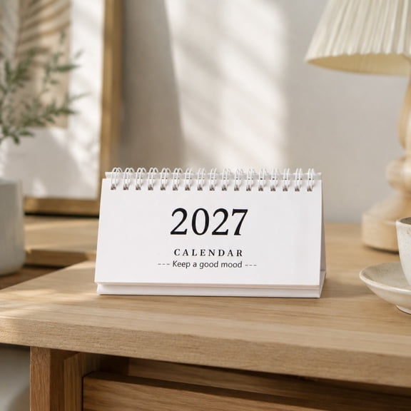 Desktop Calendar Planner Notebook, Home Decor Accents Indoor Outdoor Room Decor Accents, Daily Check In Date Organizer for Desk, Office, Daily Home Planning