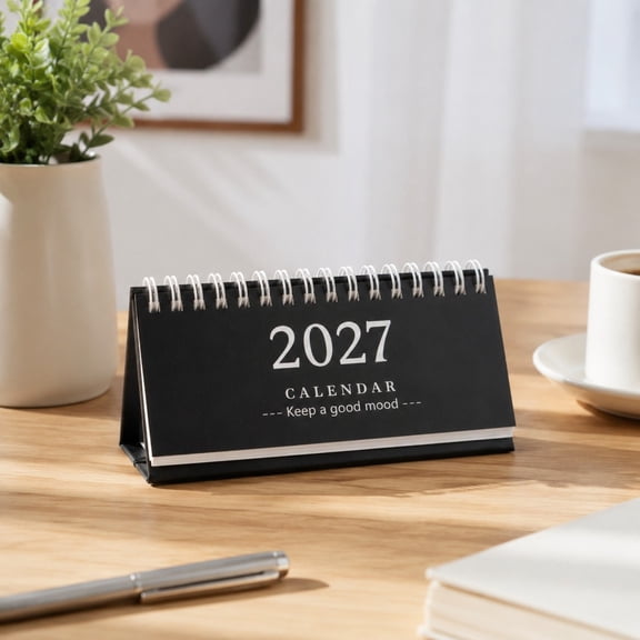 Desktop Calendar Planner Notebook, Home Decor Accents Indoor Outdoor Room Decor Accents, Daily Check In Date Organizer for Desk, Office, Daily Home Planning