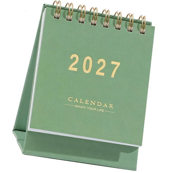 Desktop Calendar with Folded Base, Paper Memo Sheets, Freestanding Planning Planner for Study Tables, Front Counters, Ho by LUVNIMB