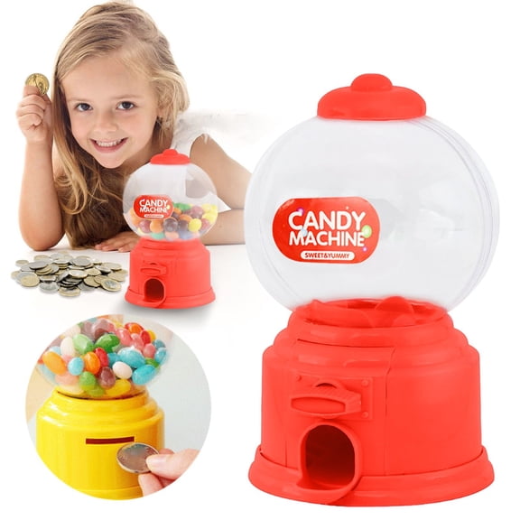 Desktop Candy Dispenser Machine Creative Snack Storage Container for Party Wedding Bridal Shower Birthday Decor Mint Green,1PC,Red