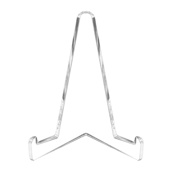 Desktop Card Holder Art Stand with Anti-Inclined Design, Acrylic Display Rack for Photos Paintings Printed Materials, Home Office Desk Organizer, A Transparent Acrylic Stand Mini Easel