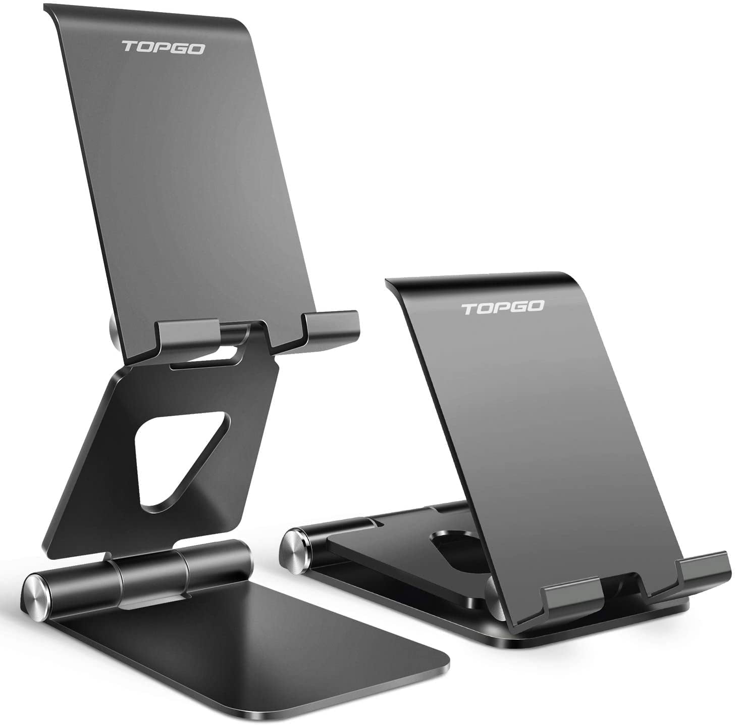Topgo [Stable & Height Adjustable] Cell Phone Stand, Compatible with iPhone/Samsung Galaxy/Cable