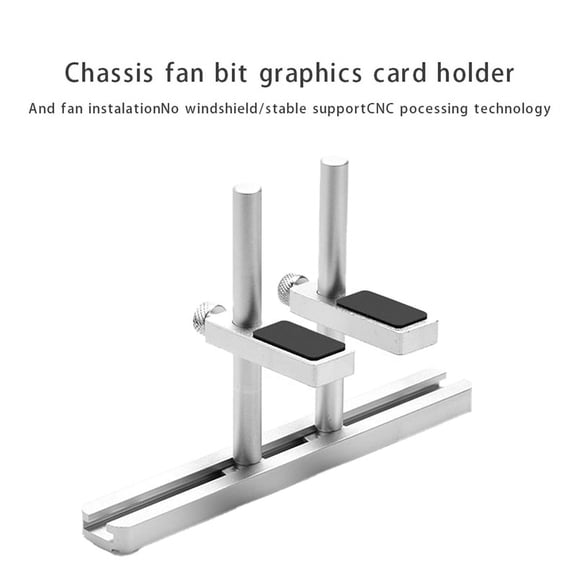 Desktop Chassis Bracket for ATX/ITX/MATX Aluminum CNC Stand, 14x2x8 cm, White, 1 Pack