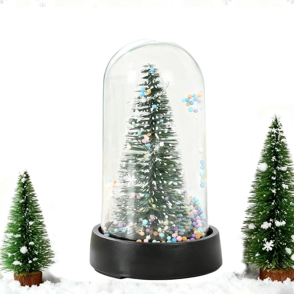 Desktop Christmas Light with Base Elk Tree Warm Lighting Party Decor for Desk Mantle Indoor Bedroom