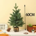 thumbnail image 1 of Desktop Christmas Tree in Woven Basket Base Realistic Mini Tree for Tabletop Holiday Decor in Office and Living Room(B), 1 of 3