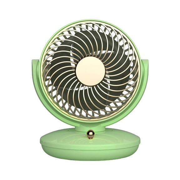 Desktop Circulator Fan With 3 Speeds Quiet Operation Adjustable Angle Green ABS Plastic 1 Count