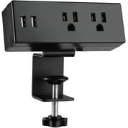 Desk Clamp Power Strip with USB Ports Desktop Mountable Outlets Table Edge Power Plug