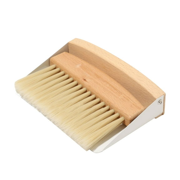 Desktop Cleaning Set with Small Dustpan & Broom | Compact Stackable Design | Curved Edge for Efficient Dust Collection | Household & Office Use