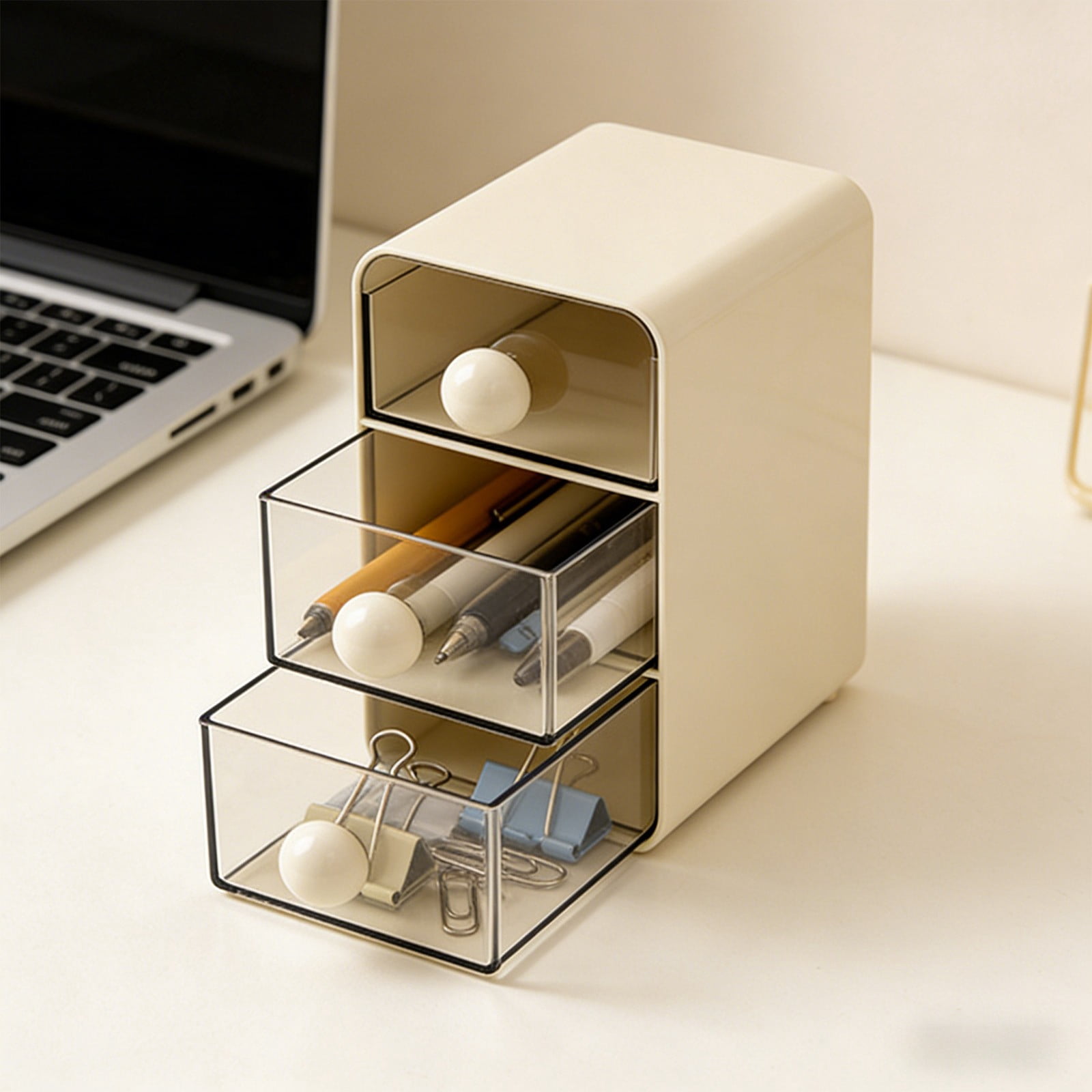 Journal In Drawer Desktop Clear Drawer Organizer, 4.13x5.12x6.46in Storage Shelf for ...