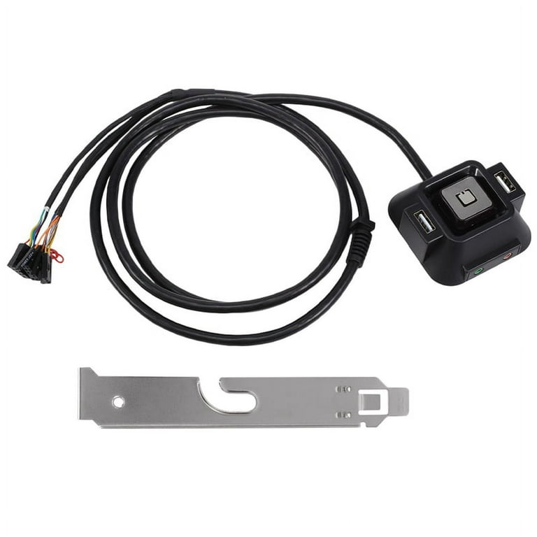 Desktop Computer Case Switch,Reset HDD Button Switch with Dual USB