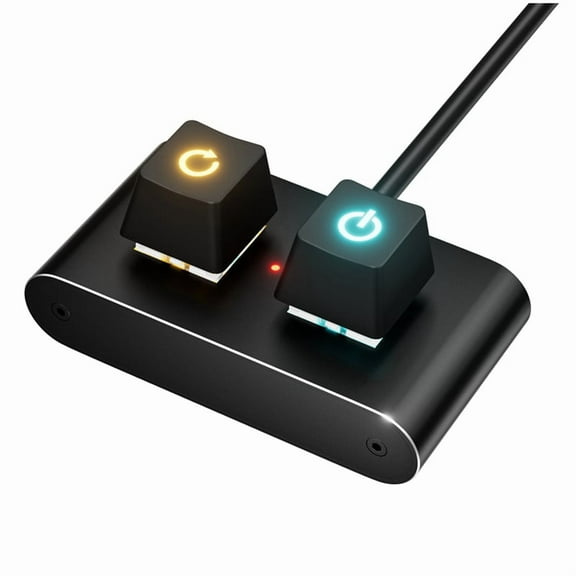 Desktop Computer Power Switch PC Motherboard External Start Power on/Off Button Extension Cable with Adapter