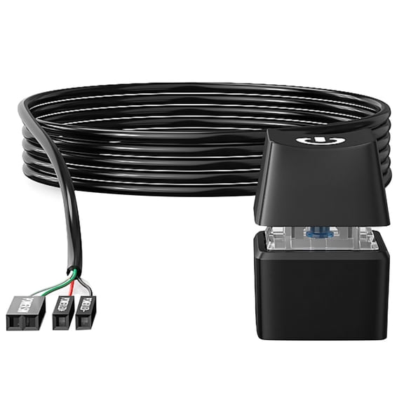 Desktop Computer Power Switch Power Supply Cable, External Remote Start PC Motherboard Power ON/Off Switch Button, 5M