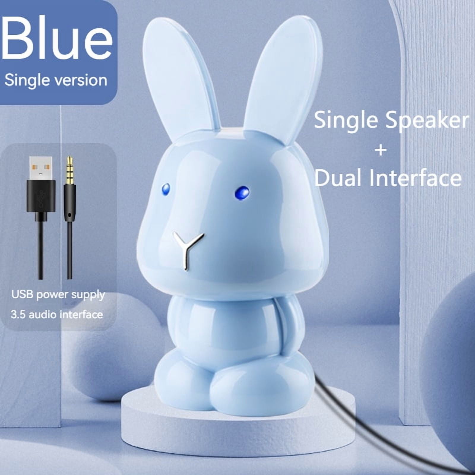 Desktop Computer Small Speaker Cute Cartoon Home with Plug-in Subwoofer Notebook Mini Desktop AudioGift for Easter Friends